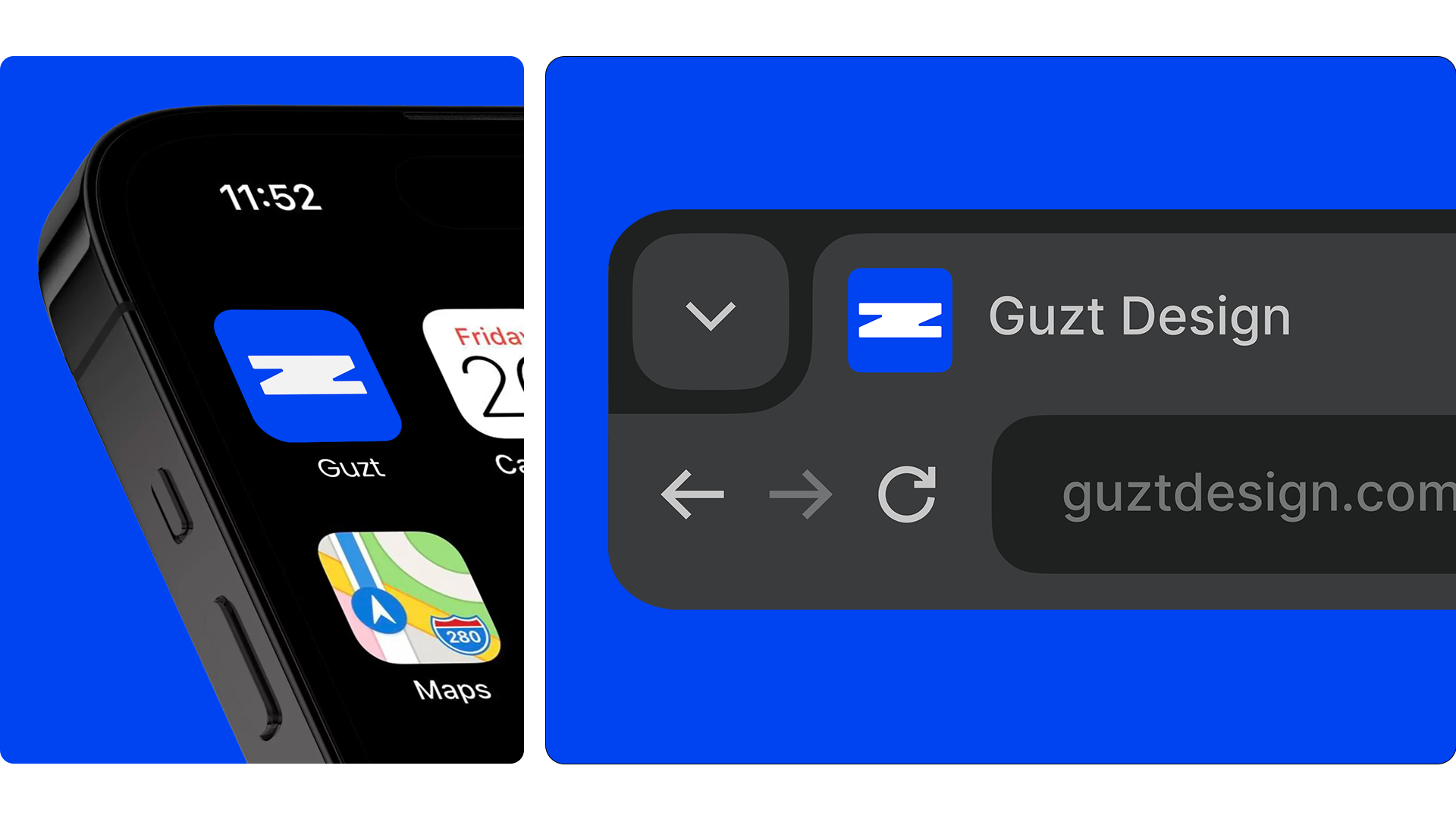 Guzt Design blue texture logo