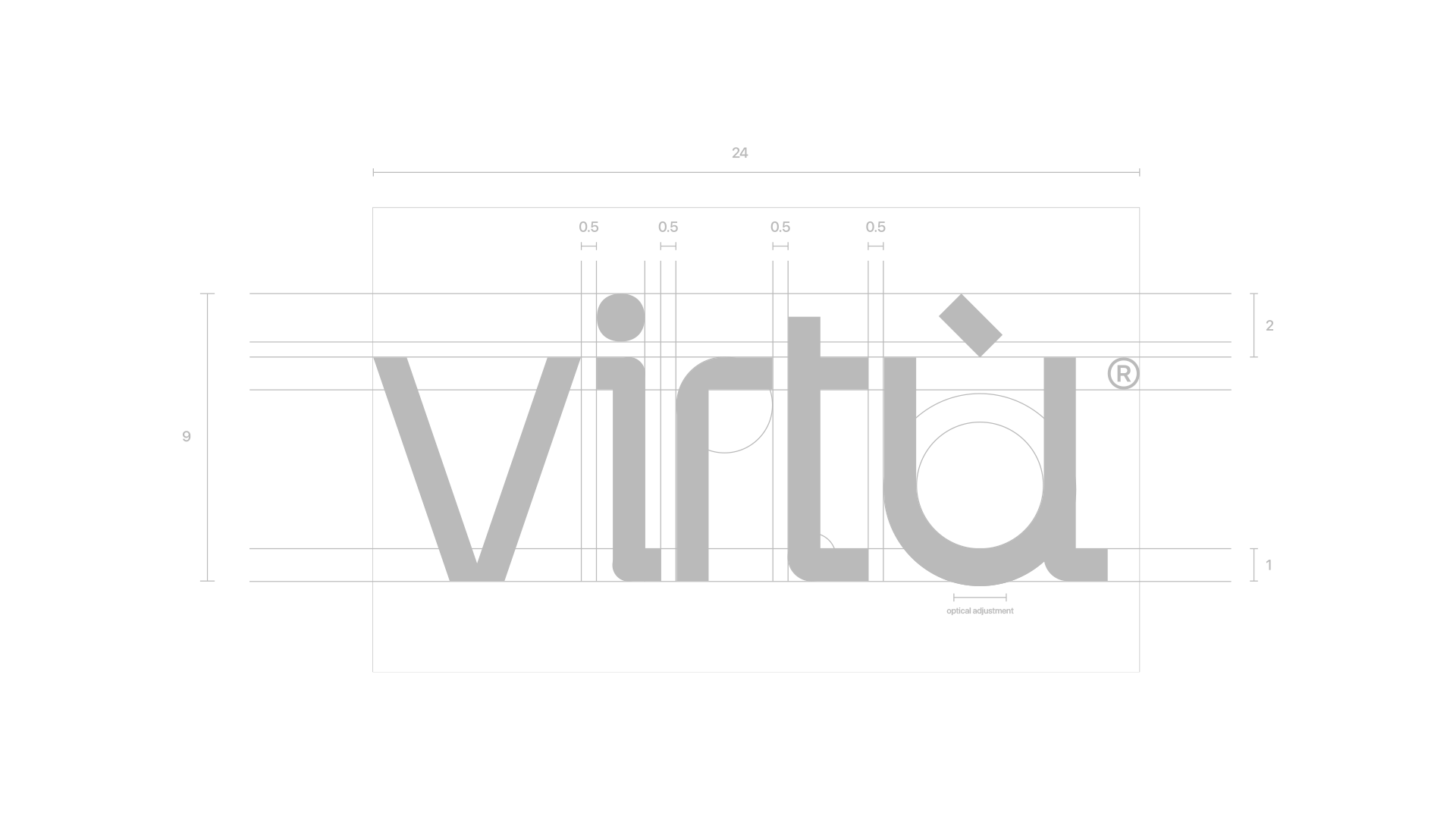 Virtù logo construction